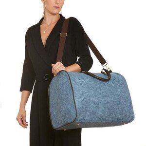 Lulu Dharma Ocean Linen Weekender Bag NWOT